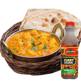 Spur Tree Jamaican curry seasoning in a home kitchen ready to cook.