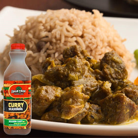 Spur Tree seasoning being spooned to boost flavor in everyday cooking.