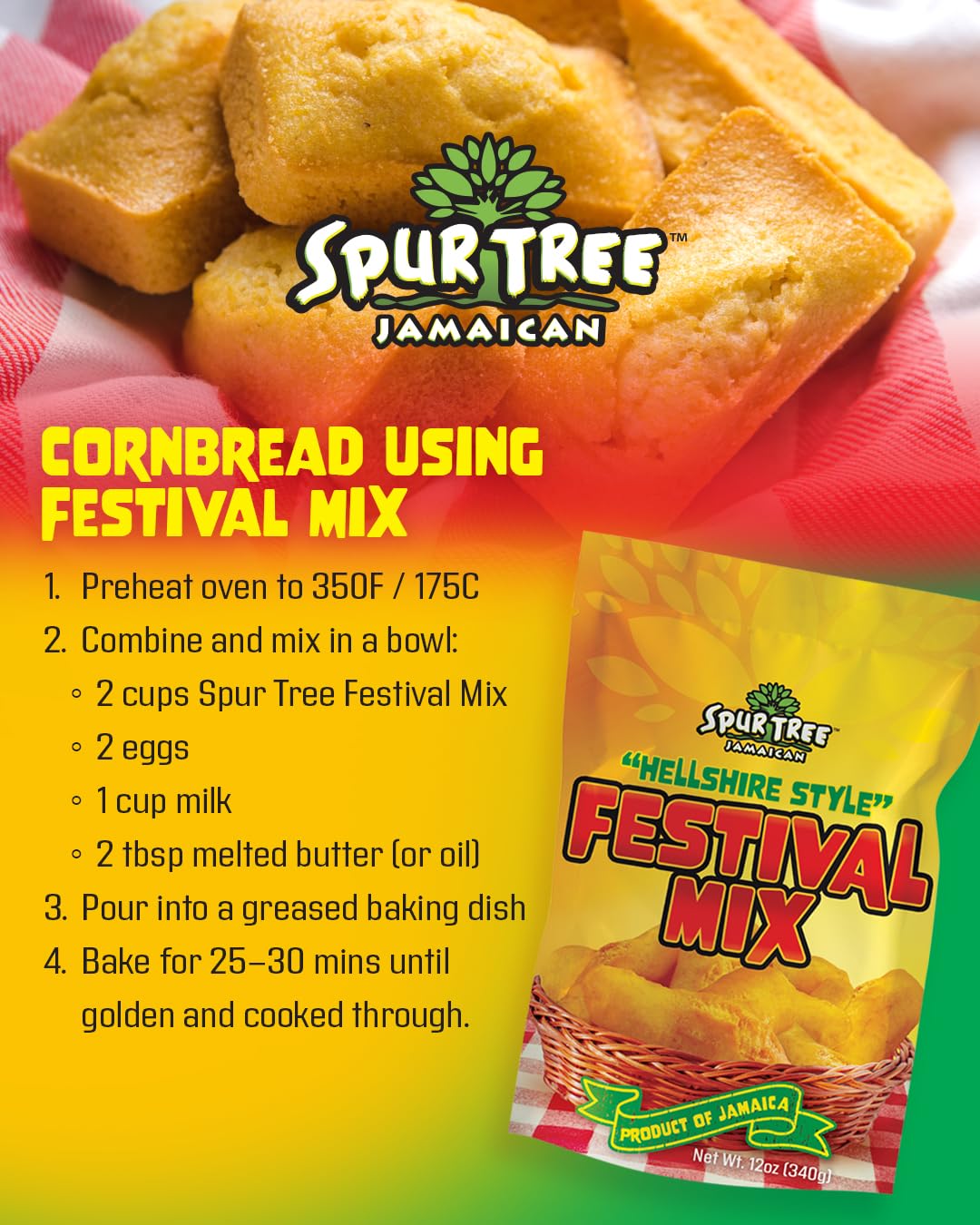 Spur Tree Hellshire Mix bottle back reveals rich spice blend and brand heritage.