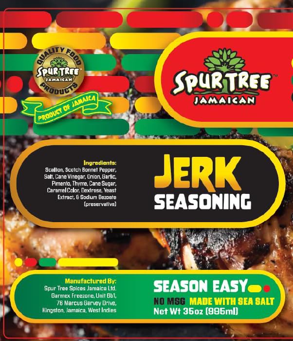 Grilled chicken seasoned with Spur Tree Jerk Seasoning for flavorful Caribbean crust.