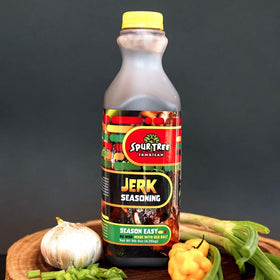 Pork roast with Spur Tree Jerk Seasoning for savory Caribbean kick.