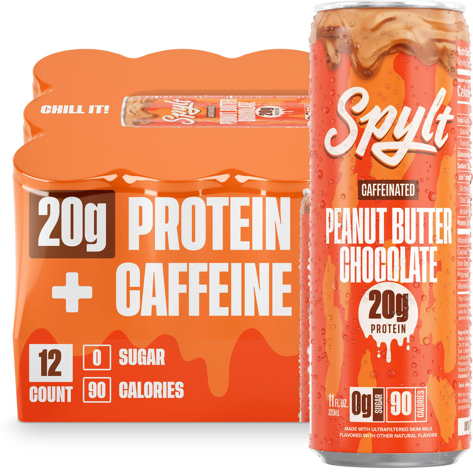 Spylt bottle pour with caffeine-infused protein for an energy boost