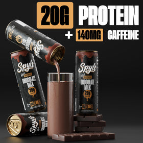 Spylt High Protein Max label close-up emphasizes sugar-free and lactose-free formula