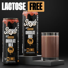 Spylt High Protein Max chocolate milk bottle with 20g protein per serving