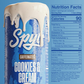 Spylt ready-to-drink-bottle-on-shelf demonstrates convenient grab-and-go protein and caffeine