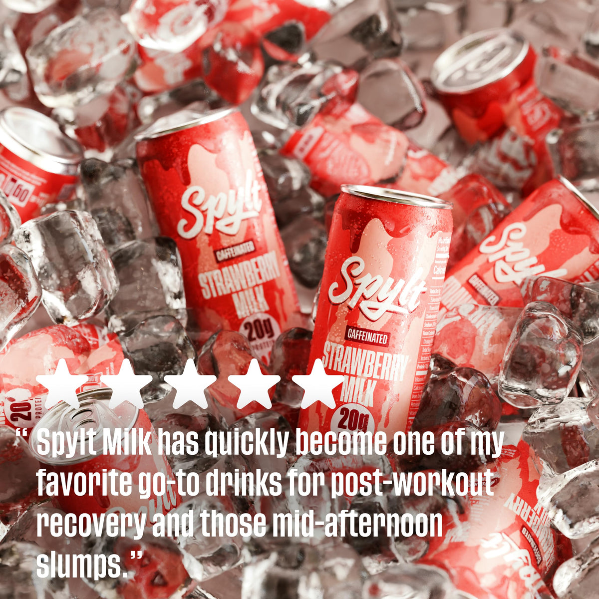Spylt strawberry milk in refrigerator ready to enjoy.