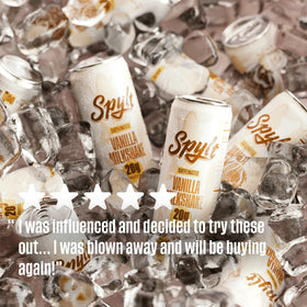 Ready-to-drink Spylt vanilla milkshake in a bottle for convenience