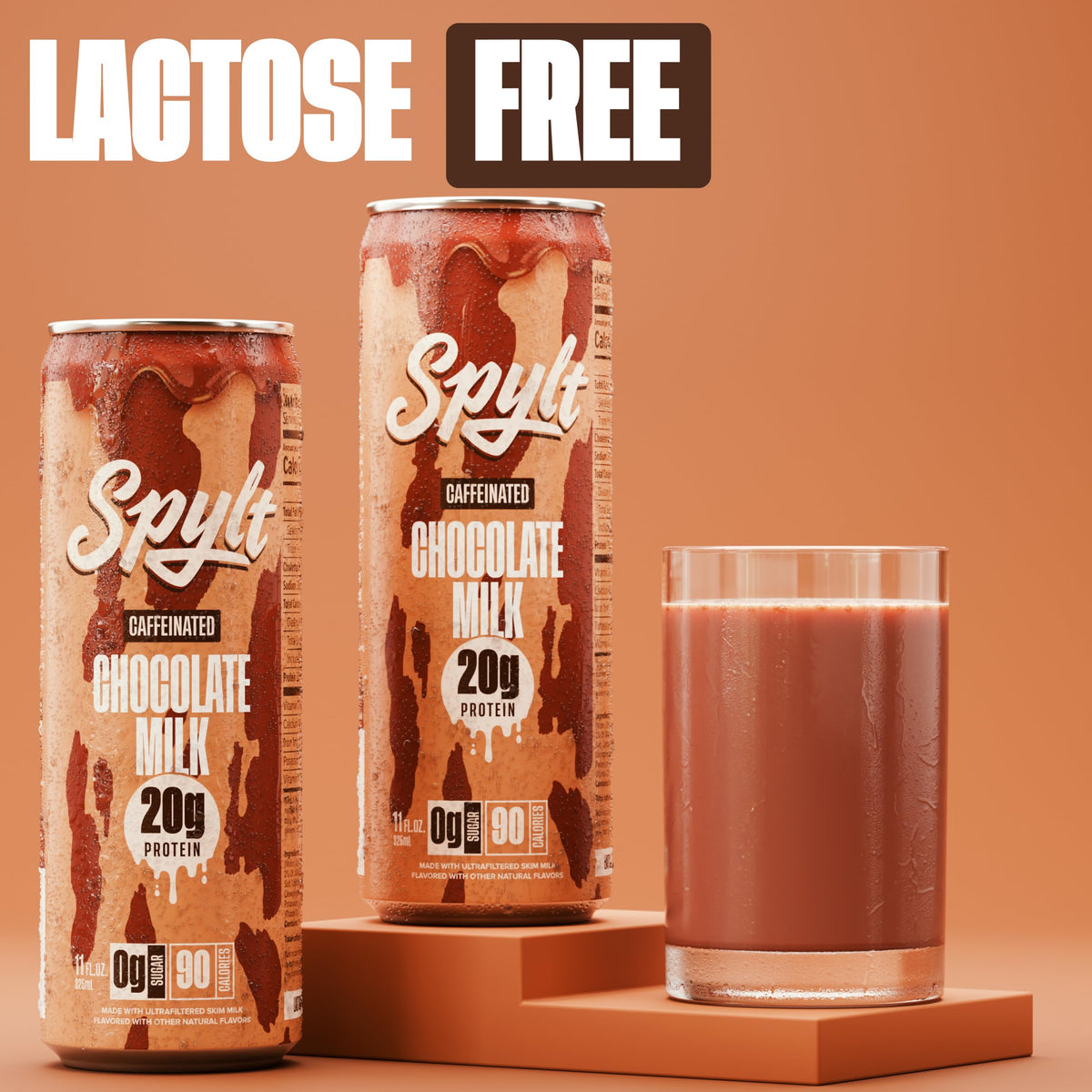 Spylt zero-sugar lactose-free chocolate milk pour for keto-friendly option