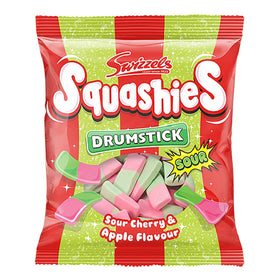 Squashies Drumstick Cherry & Apple pack on display for on-the-go snacking.