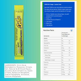 Sqwincher Qwik Stik Zero sticks dissolving in water for quick hydration.