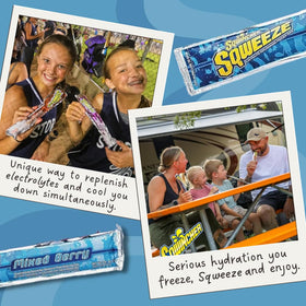 Sqwincher Sqweeze orange freezer pop for a bright, thirst-quenching option