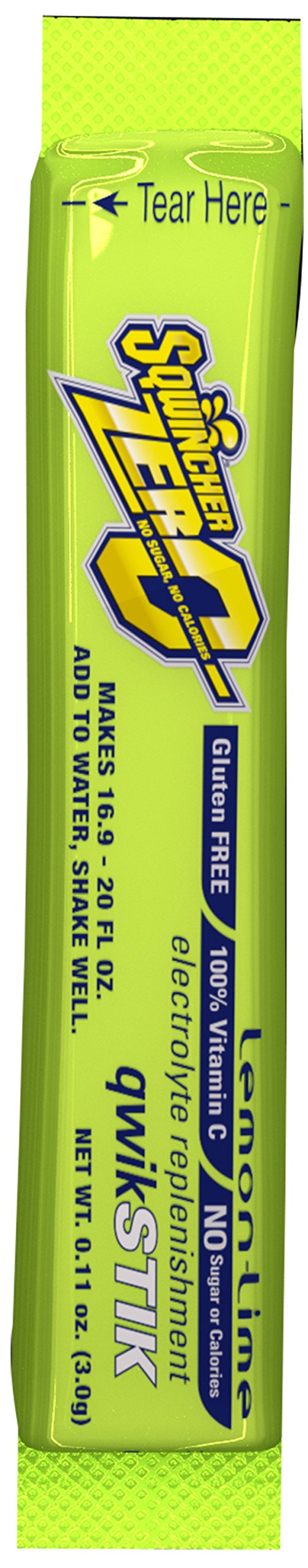Sqwincher Zero Qwik Stik powder pour into 20 oz bottle for rapid electrolyte hydration.