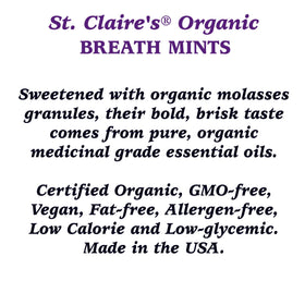 St. Claire's Organic Breath Mints bundle of three tins ideal for sharing.