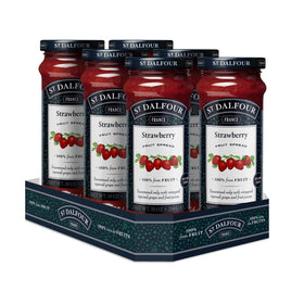 St. Dalfour Strawberry Fruit Spread jar — naturally sweetened with fruit juice concentrates.