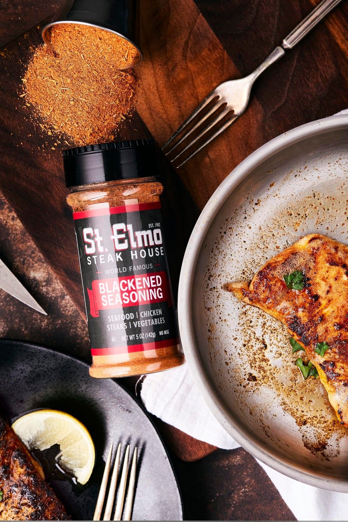 Blackened Seasoning on chicken creates smoky sear