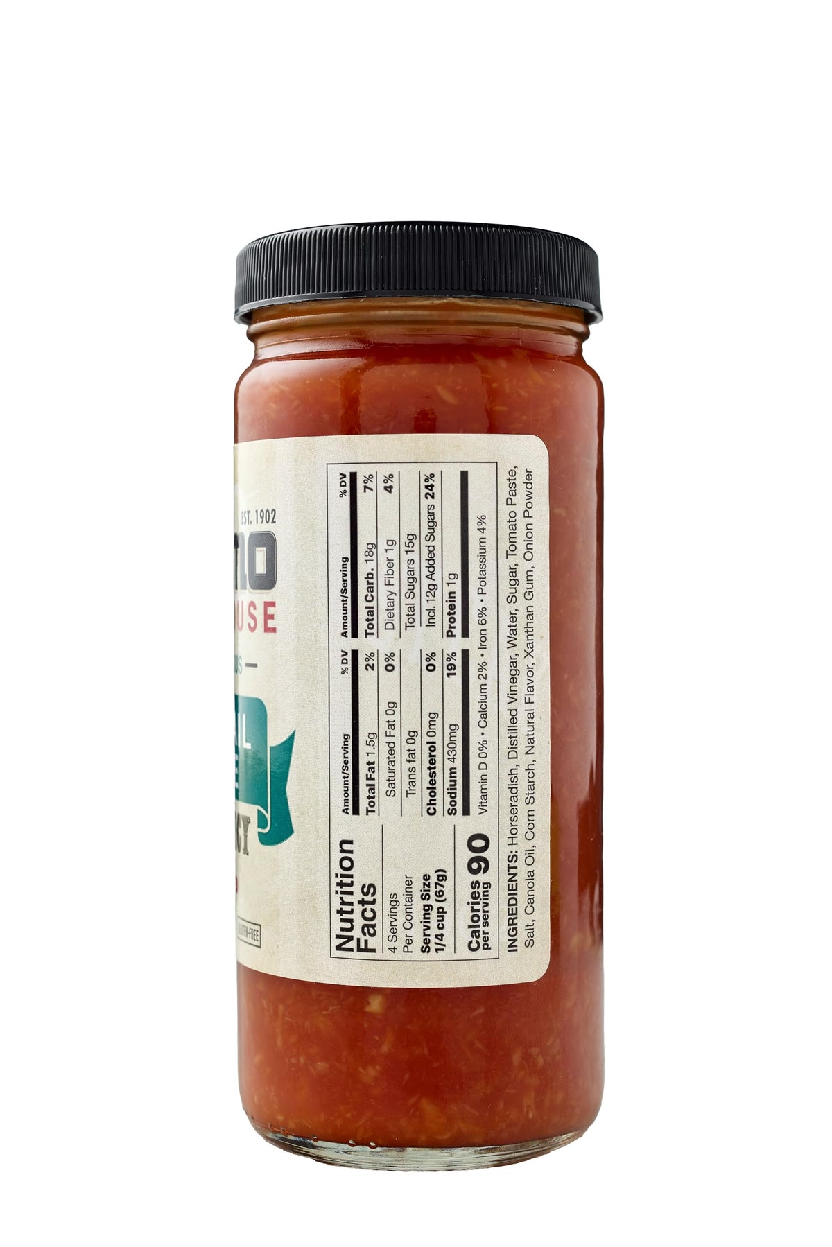 St. Elmo Cocktail Sauce horseradish-forward flavor enhances seafood dishes.