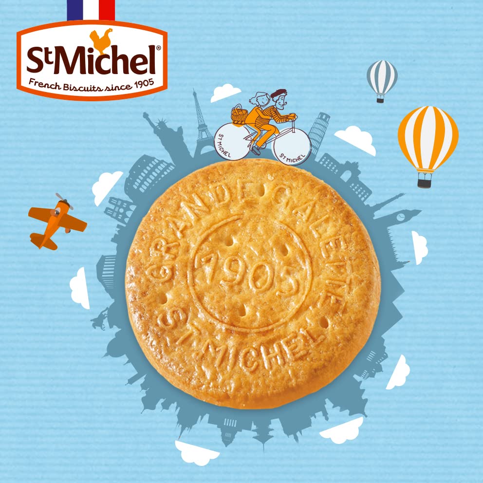 St Michel Caramel Grandes Galettes butter biscuits gift pack ready for gifting.