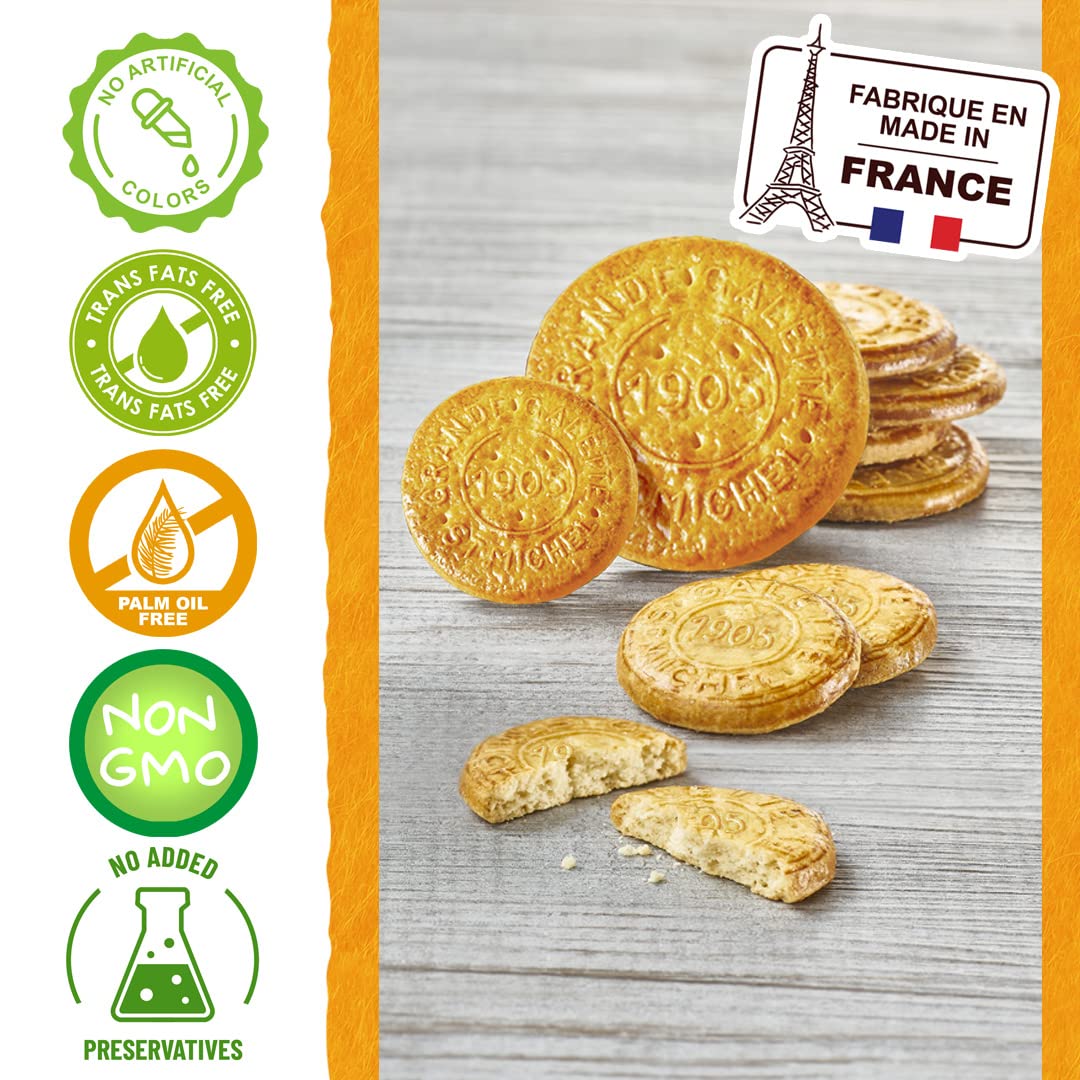 St Michel Grandes Galettes butter cookies sea salt biscuits close up ideal with tea