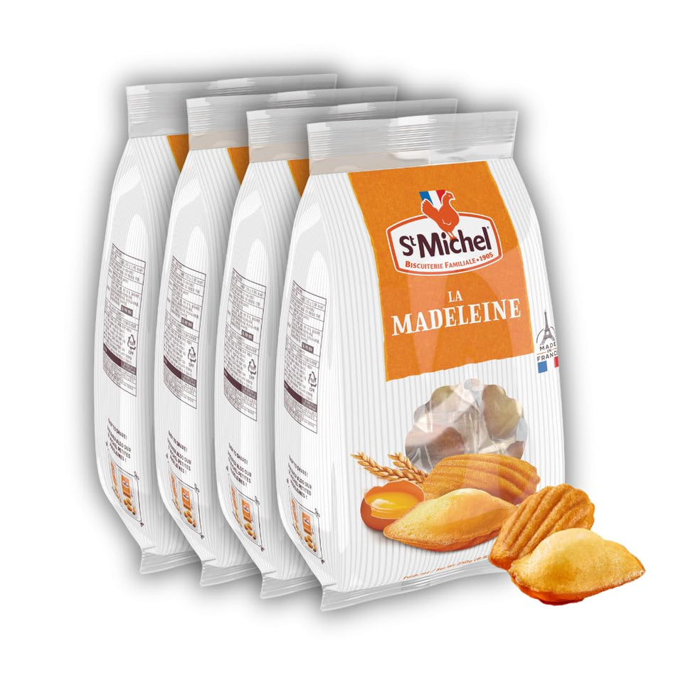 St Michel traditional madeleines pack 4 250g — convenient, shareable snack for tea time.