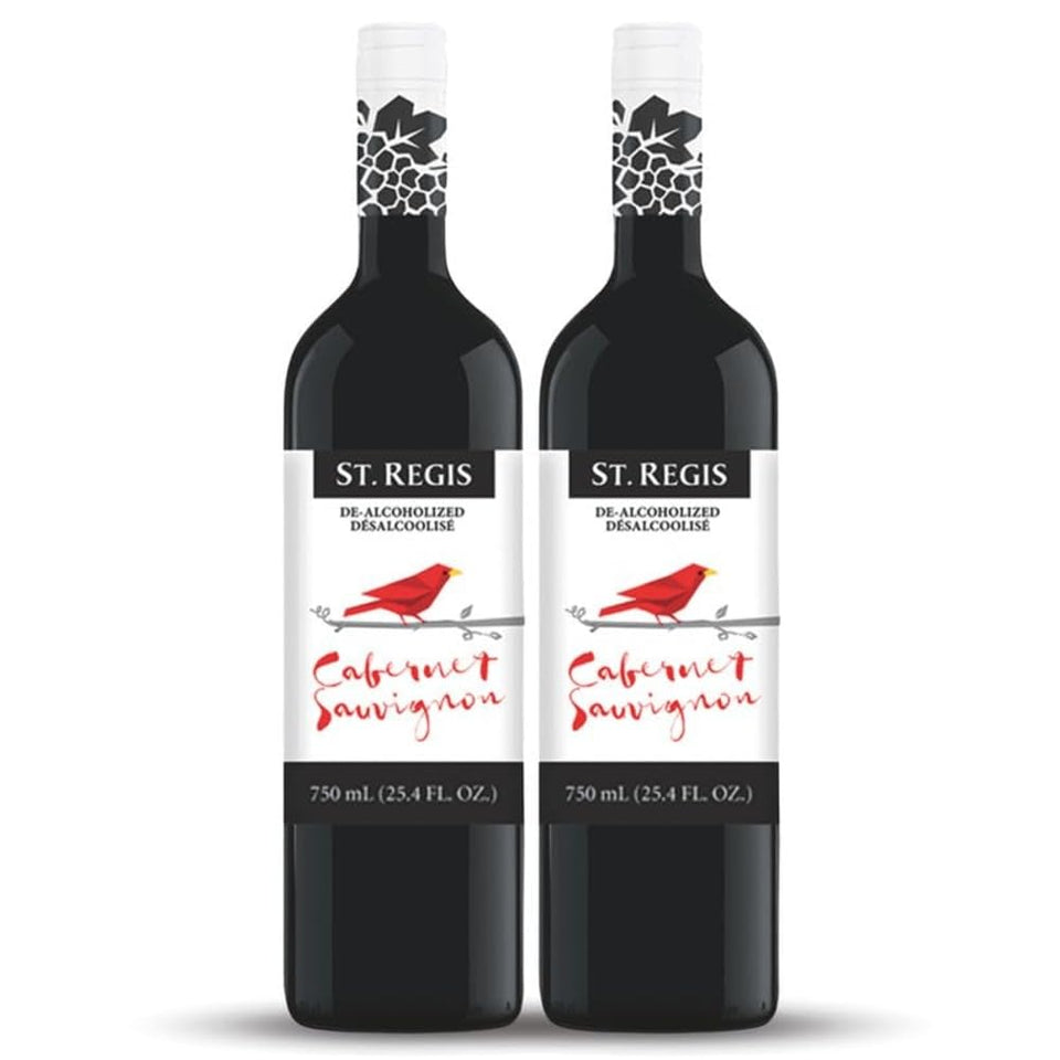 ST. REGIS Cabernet Sauvignon bottle pour showcases low calories and fruity-spicy flavor.