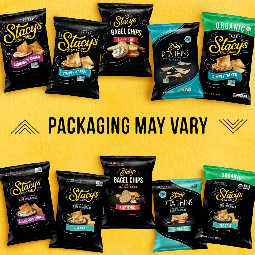 Stacy's Pita Thins Garlic and Herb bags pair with dips for gatherings.