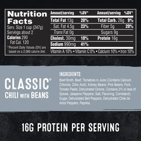 STAGG Classic Chili with Beans spices and ingredients for rich flavor.