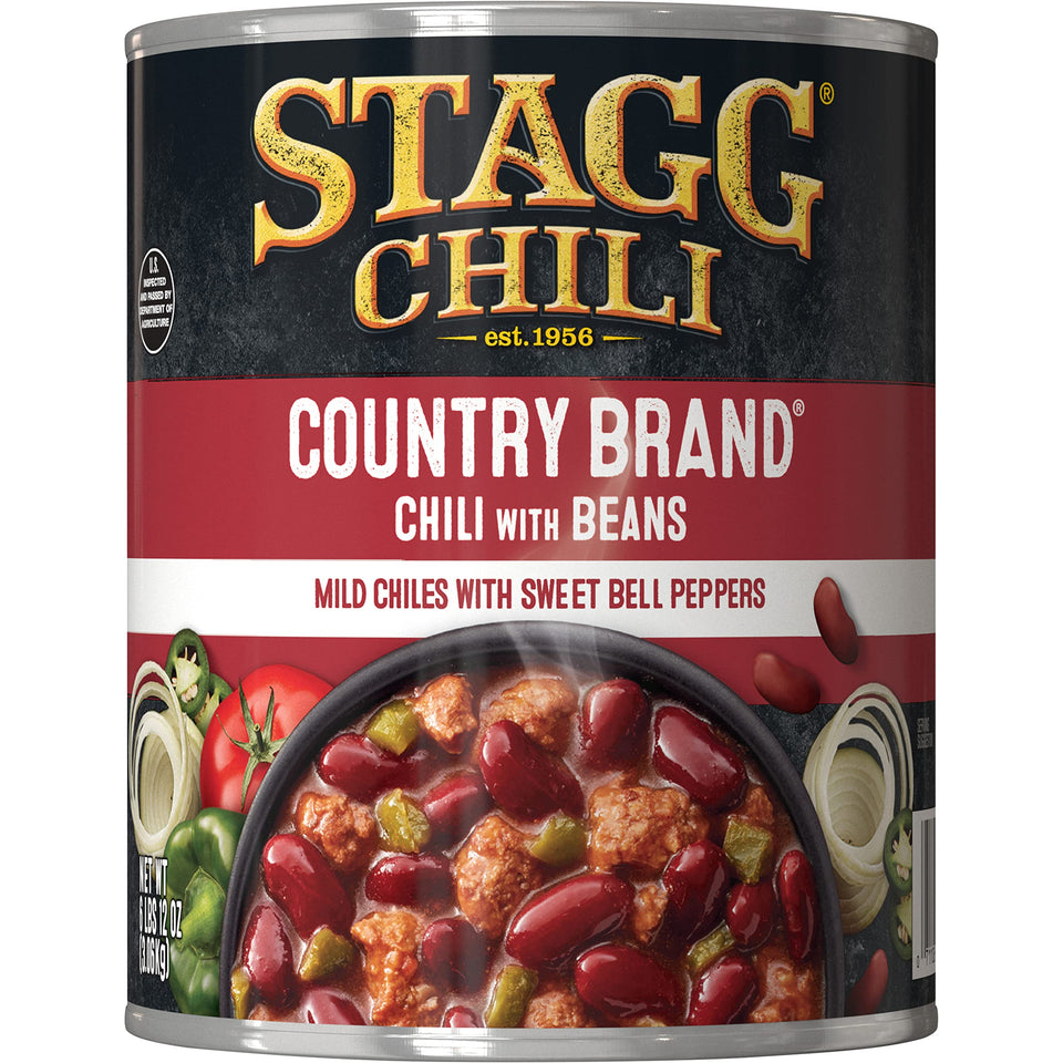 STAGG Country Chili with Beans front view highlighting ready-to-heat convenience