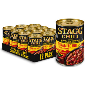 STAGG Dynamite Chili with Beans can front for quick, hearty heat
