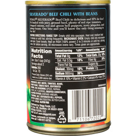 Close-up of STAGG Silverado Chili ingredients with beef beans tomatoes peppers