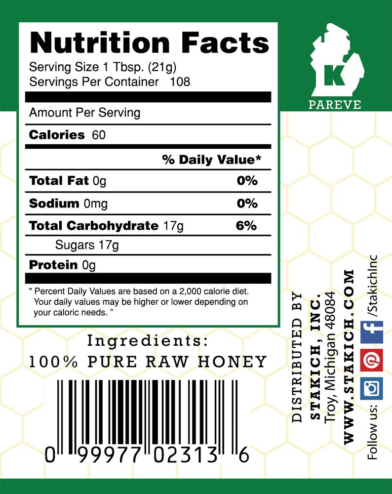 Stakich kosher-certified label visible on jar for dietary compatibility.