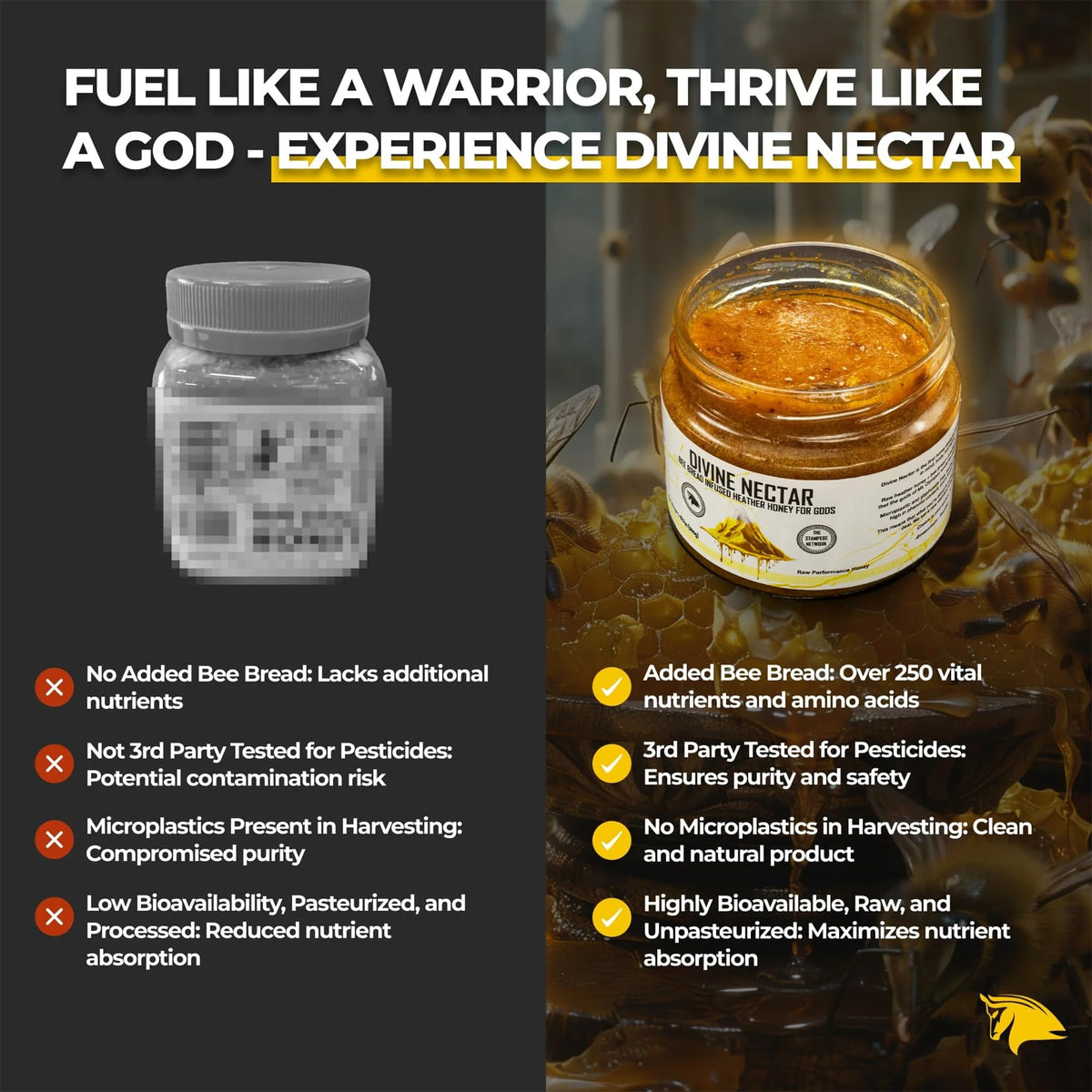 Divine Nectar tasting with a glass of water, suggesting daily ritual use.