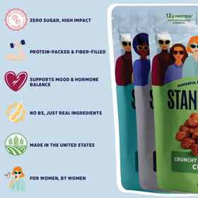 Standing Tall Salt & Pepper crunch bite, convenient protein for an active lifestyle.