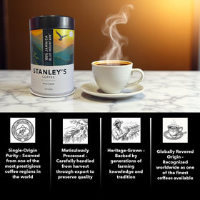 Stanley's Coffee Premium No.1-grade beans, hand-picked for consistency.