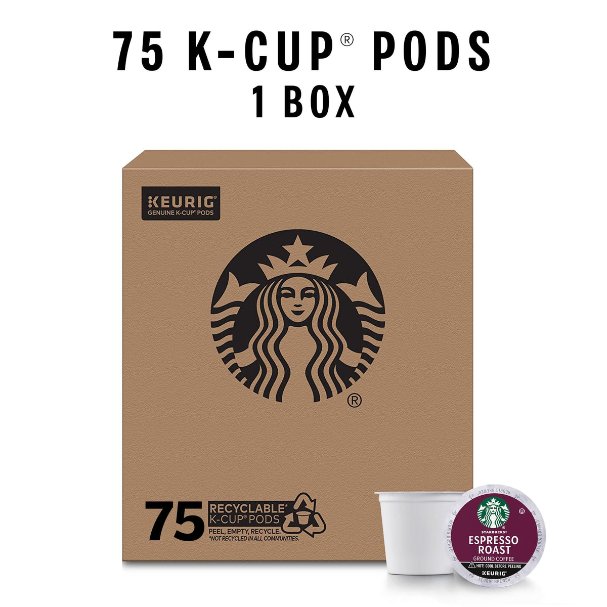 Starbucks 75-pod box showcasing convenient packaging for daily use