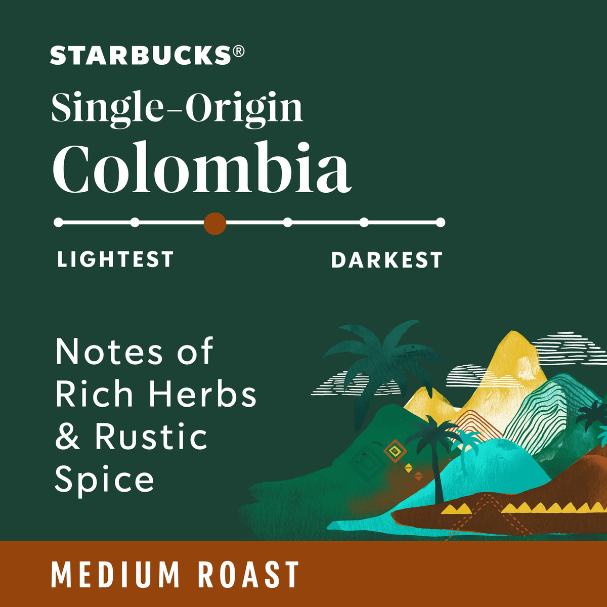 Starbucks 100% Arabica beans with rich aroma.