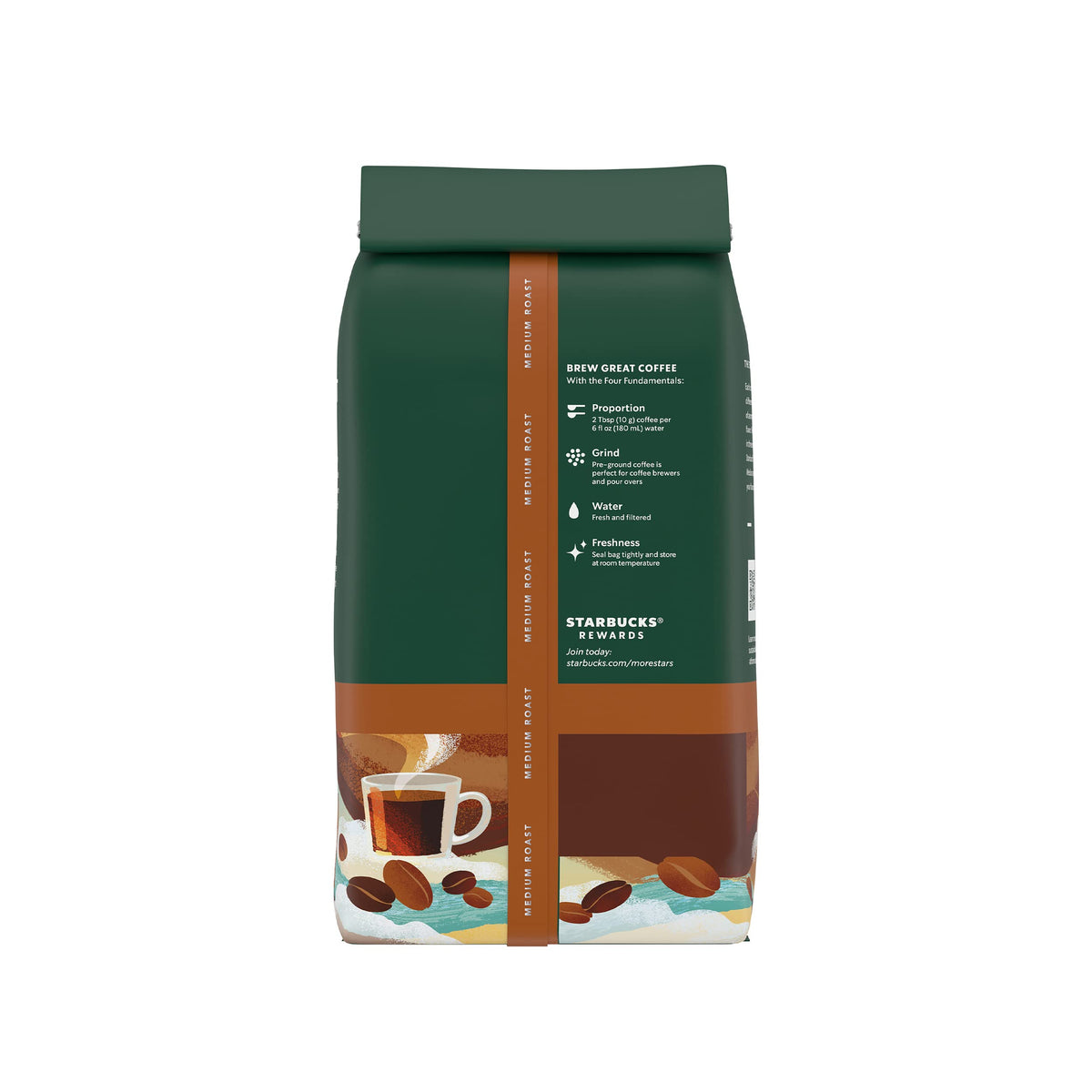 Iced coffee made with Starbucks Breakfast Blend refreshing in a glass