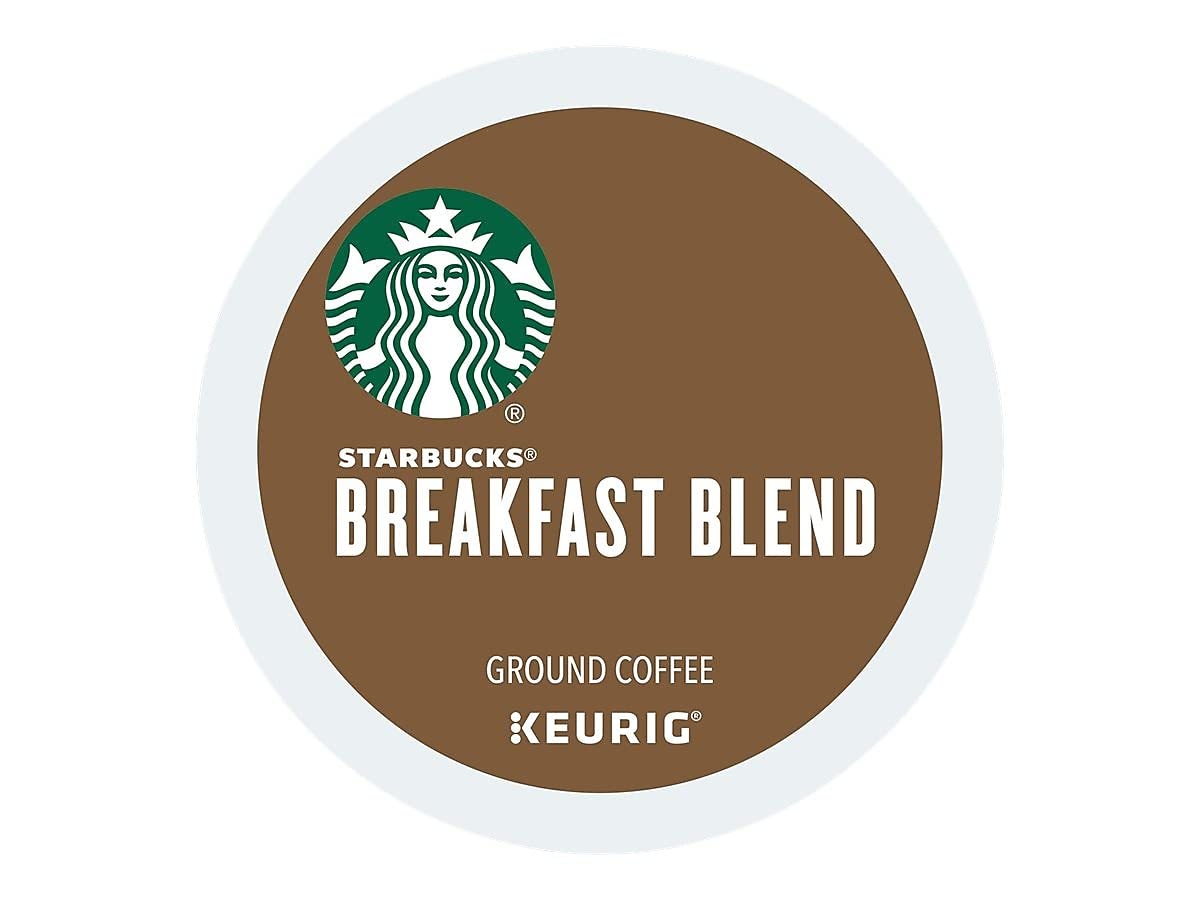 Starbucks Breakfast Blend K-Cup pod in a multi-pack for quick mornings