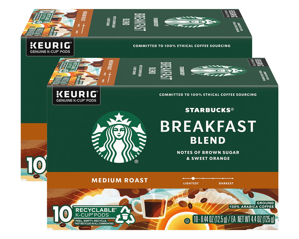 Starbucks Breakfast Blend K-Cup Pod aroma to awaken senses and brighten mornings