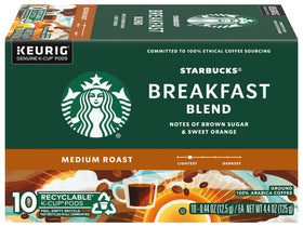 Starbuck Breakfast Blend K-Cup Pod brewing for Keurig machines with consistent flavor