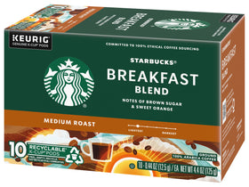 Starbucks K-Cup Pod pouring coffee into a cup for a quick brew