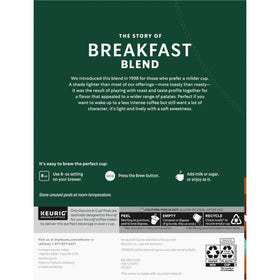 Starbucks Breakfast Blend morning ritual shot communicates a smooth, gentle caffeine pick-me-up.