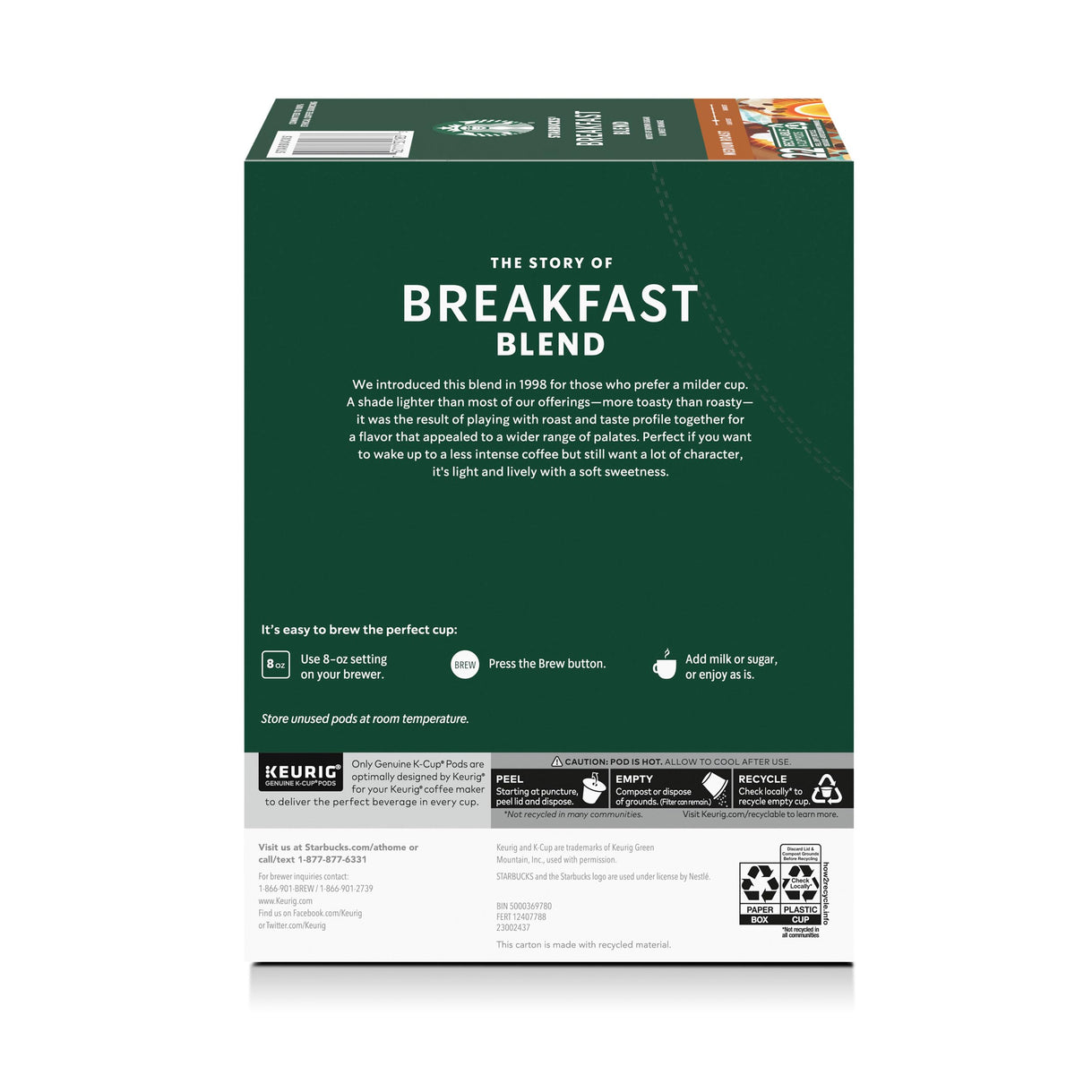 Starbucks Breakfast Blend morning table scene, inviting breakfast companion