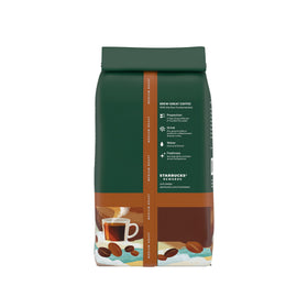 Package and cup pairing featuring Starbucks Breakfast Blend 28-ounce bag