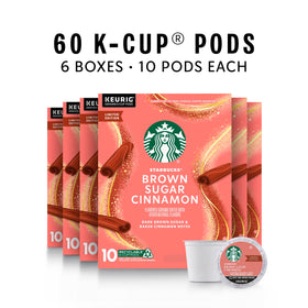 Starbucks Brown Sugar Cinnamon coffee poured over ice for a refreshing, flavorful sip.