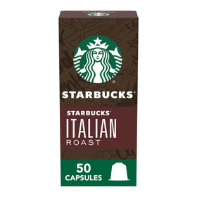 Starbucks by Nespresso Italian Roast capsules packshot with rich aroma