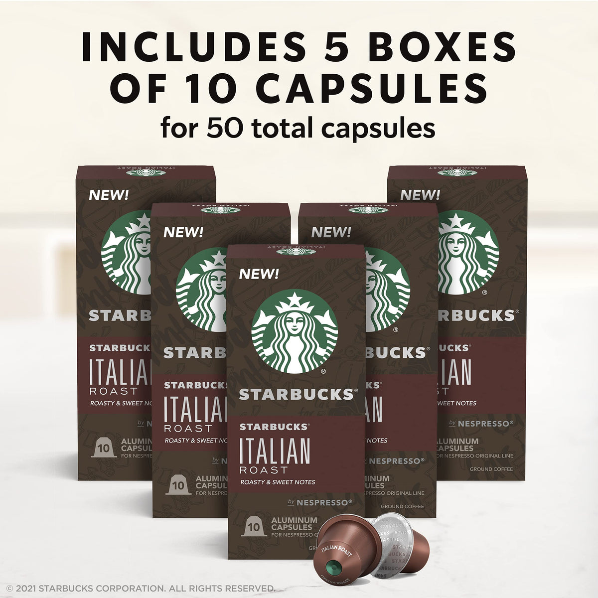 Starbucks by Nespresso Italian Roast packaging ready for use