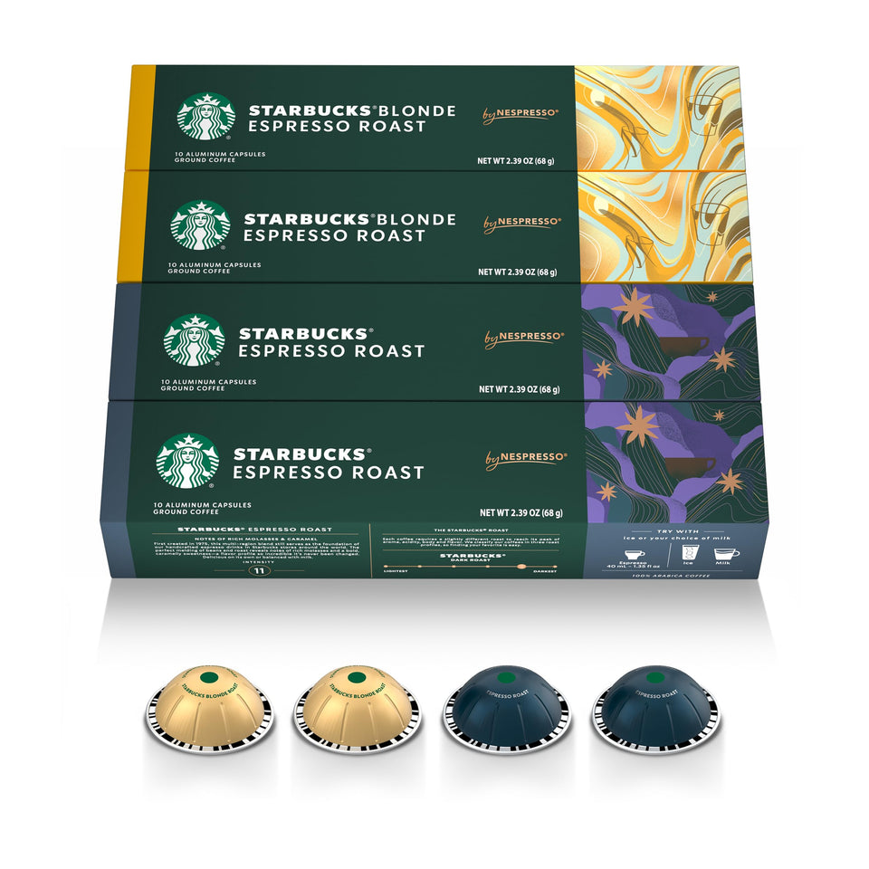 Starbucks by Nespresso Vertuo Blonde Espresso pod for a smooth morning ritual.