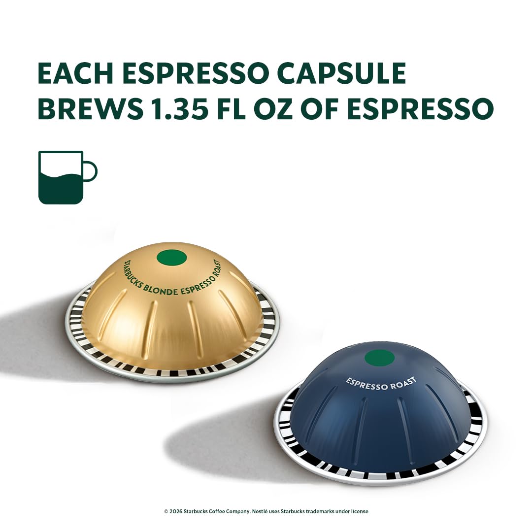 Starbucks by Nespresso Vertuo 1.35 oz espresso brew at home.