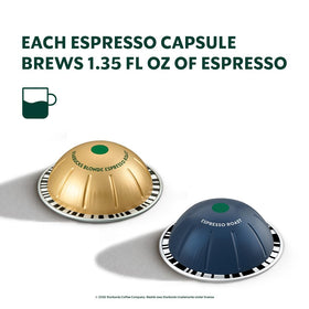 Starbucks by Nespresso Vertuo 1.35 oz espresso brew at home.