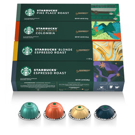 Starbucks by Nespresso Vertuo Pike Place Roast capsule for a smooth morning cup.